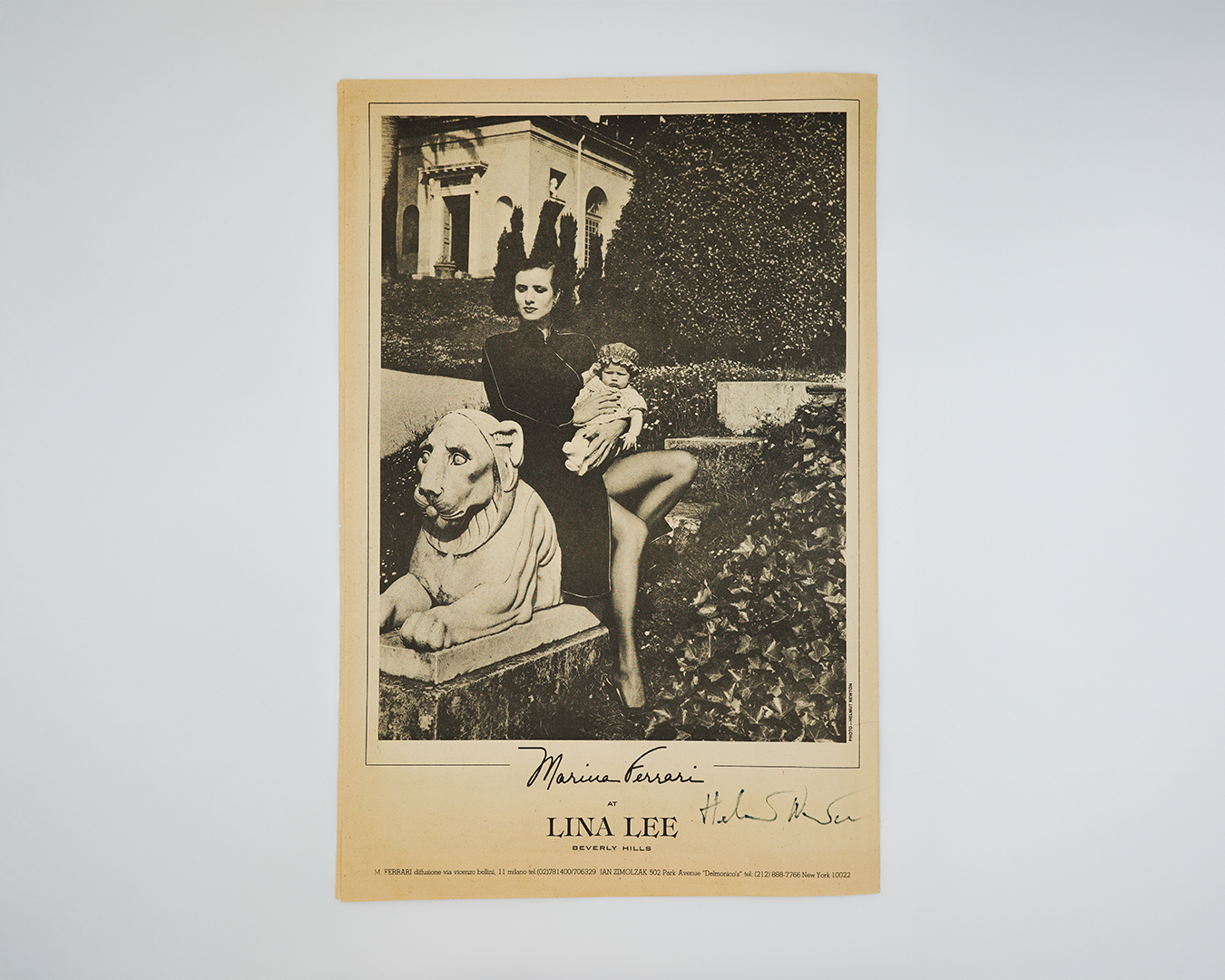 Helmut Newton – Marina Ferrari, 1979 (Signed Advertisement)