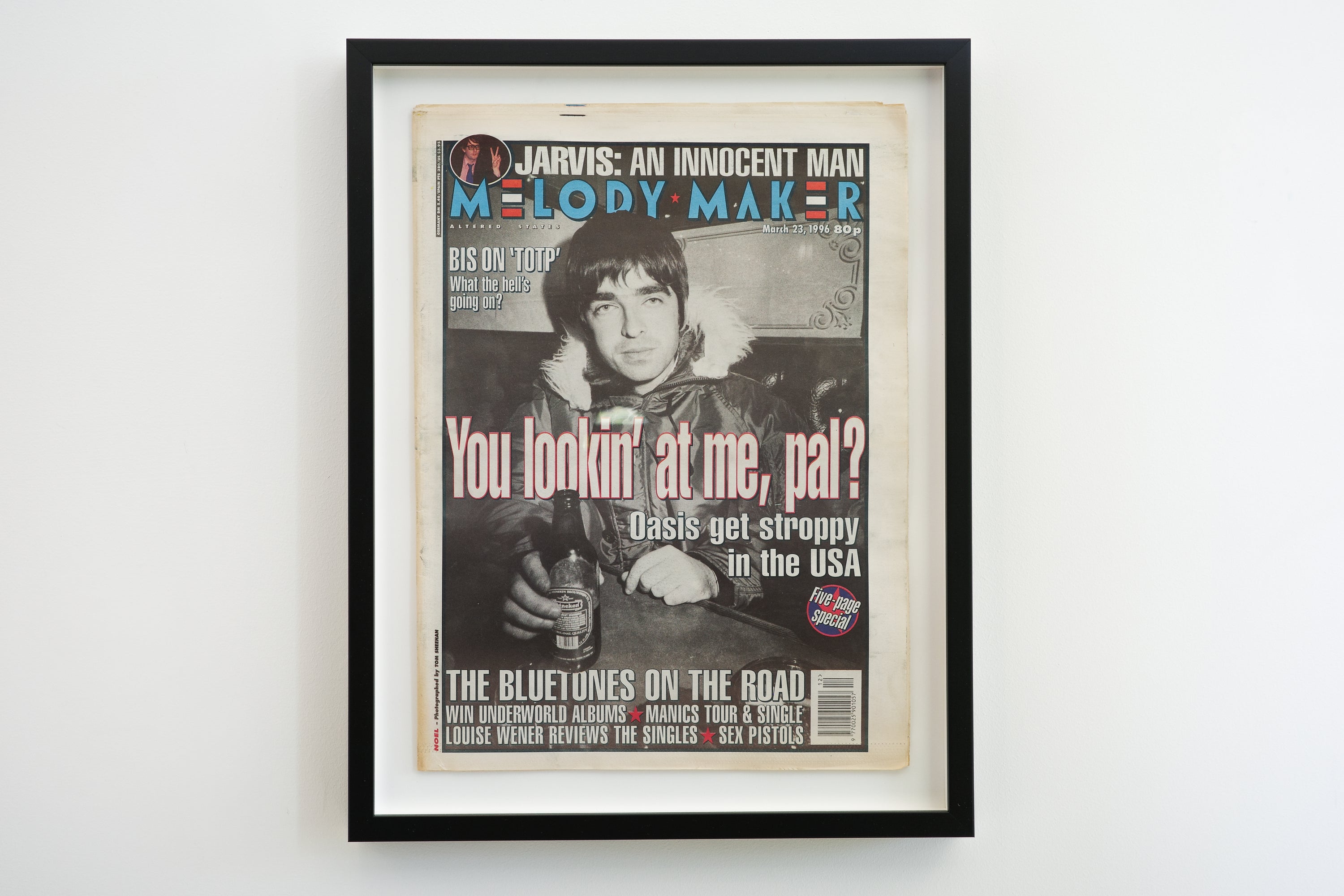 Liam Gallagher / Oasis Melody Maker Magazine Framed - You Lookin At Me Pal?