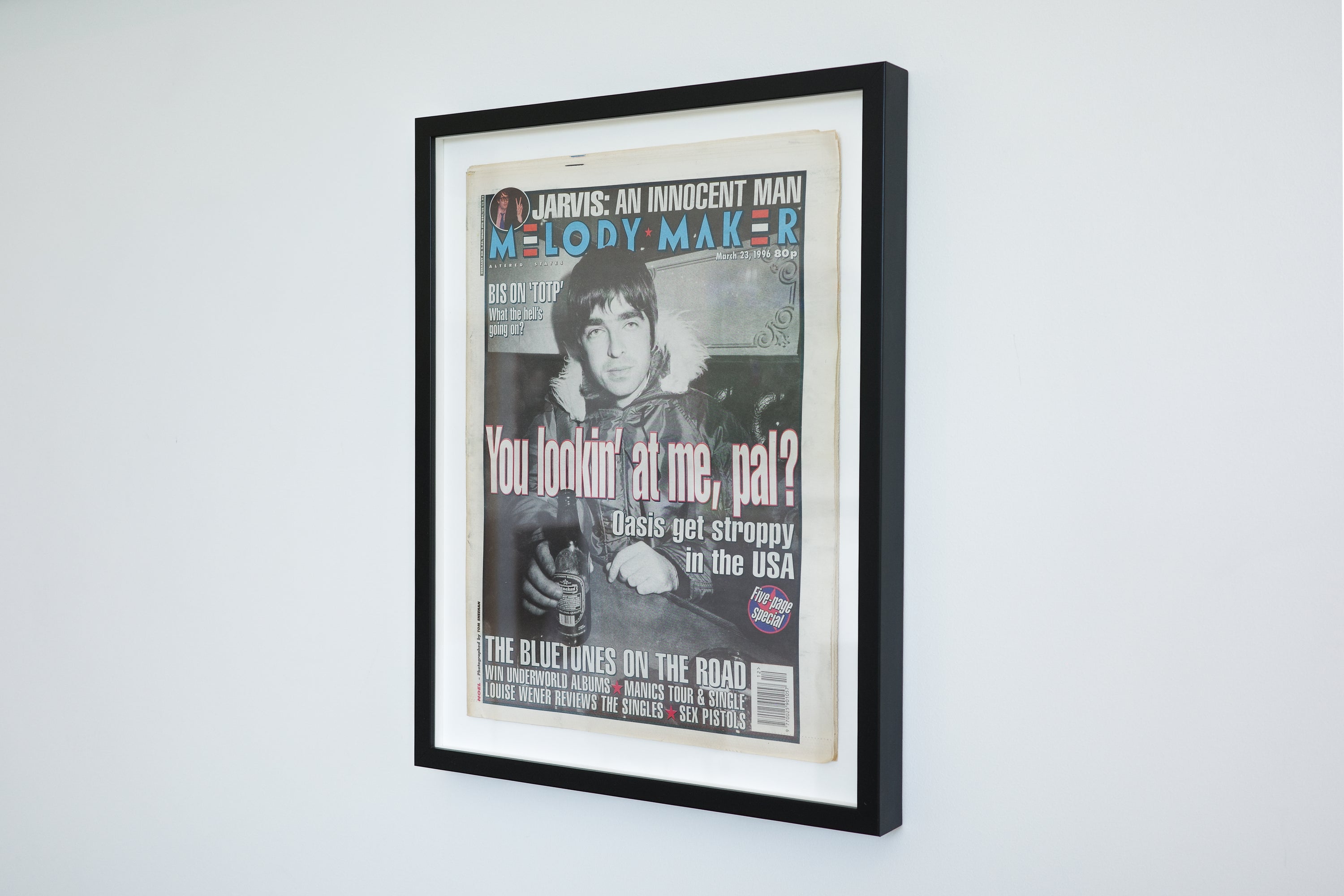 Liam Gallagher / Oasis Melody Maker Magazine Framed - You Lookin At Me Pal?